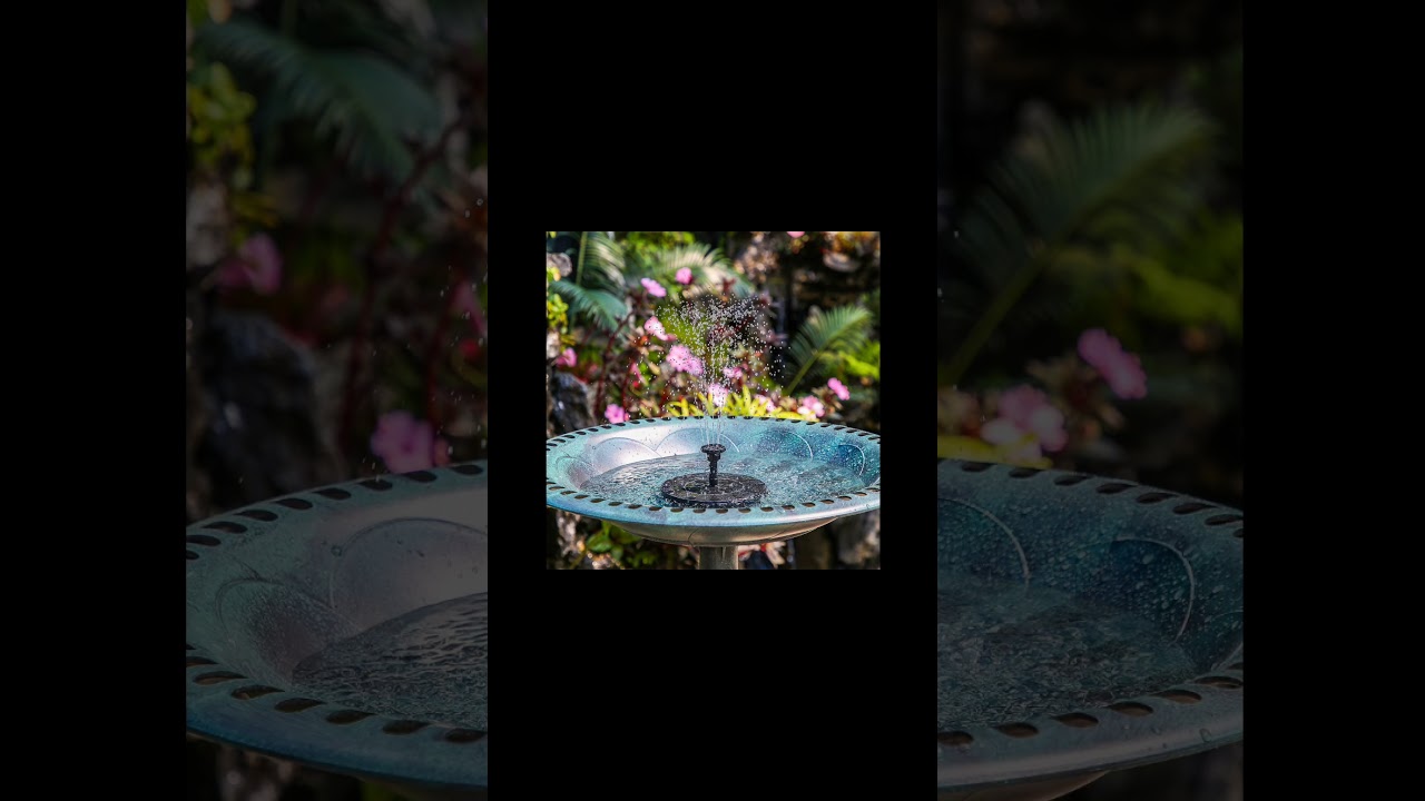 Solar water fountain pump for pool pond bird bath, floating, wireless, 3.5W, 6 nozzle water spray