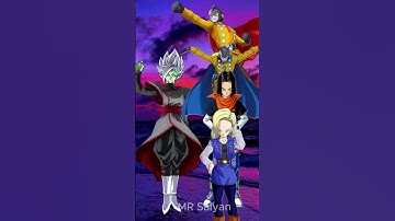 Who is stronger _ Zamasu VS Gamma 1, Gamma 2, Android 17 & Android 18 #short #dbs #superhero