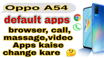 Oppo A54 ke default apps kaise change kare 🤔 full settings video, default apps settings in oppo