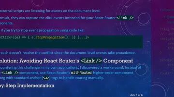 Solving the React Router Link Page Reloading Issue: Addressing Conflicts with External Events
