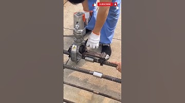 steel bar coupler inserting machine. #construction #civil #rebar #coupler