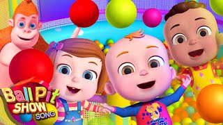 the colors song with ball pit demu gola nursery rhymes cartoon animation kids songs