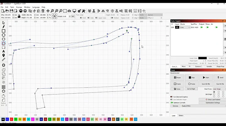 LightBurn Tutorial: Node Editing Breaking and Joining Shapes