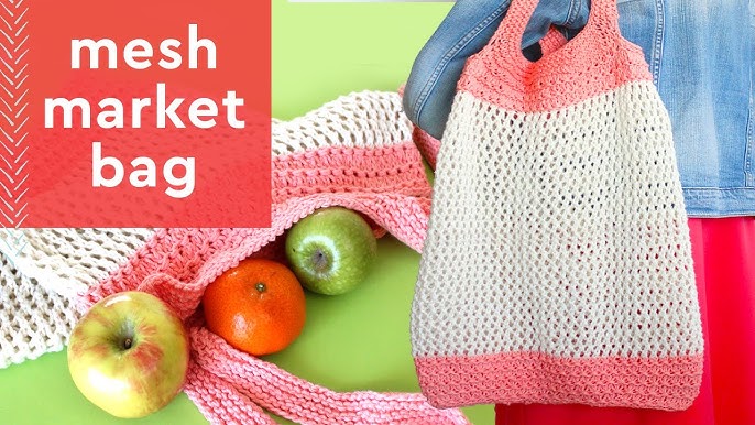 DIY Reusable Easy Breezy Knit Market Bag 