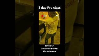 every day students coat, expose &amp; develop their own screen in 3 day pro class