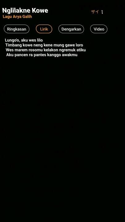 Nglilakne Kowe #lirikgoogle#liriklagu