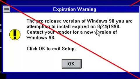 How to install and remove timerbomb Windows 98 Beta 3 (4.10.1629)