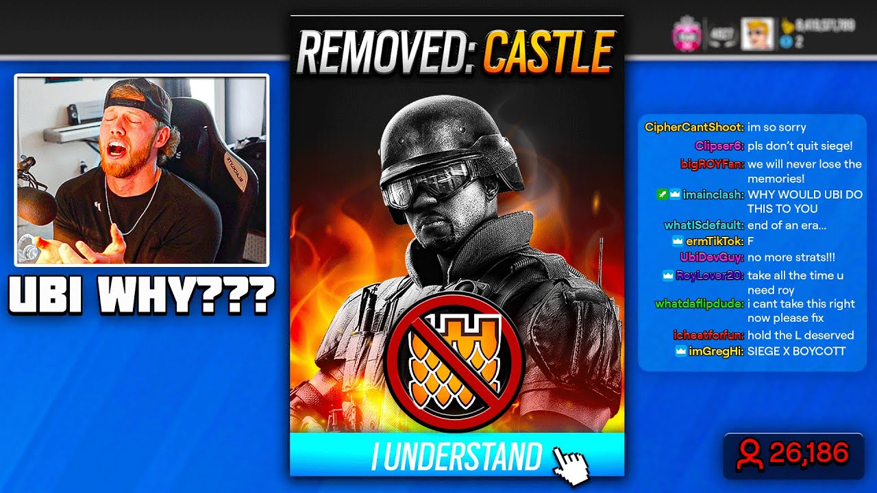 UBISOFT REMOVED CASTLE FROM SIEGE X