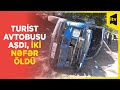 Cəlilabadda qəzaya düşən turist avtobusunun görüntüləri