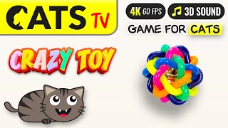 CAT TV  Crazy multicolor toy  Game for cats  4K (60FPS)