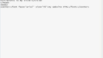HTML Tutorial 1 - Designing A Website In Notepad - Basics and Beginnings