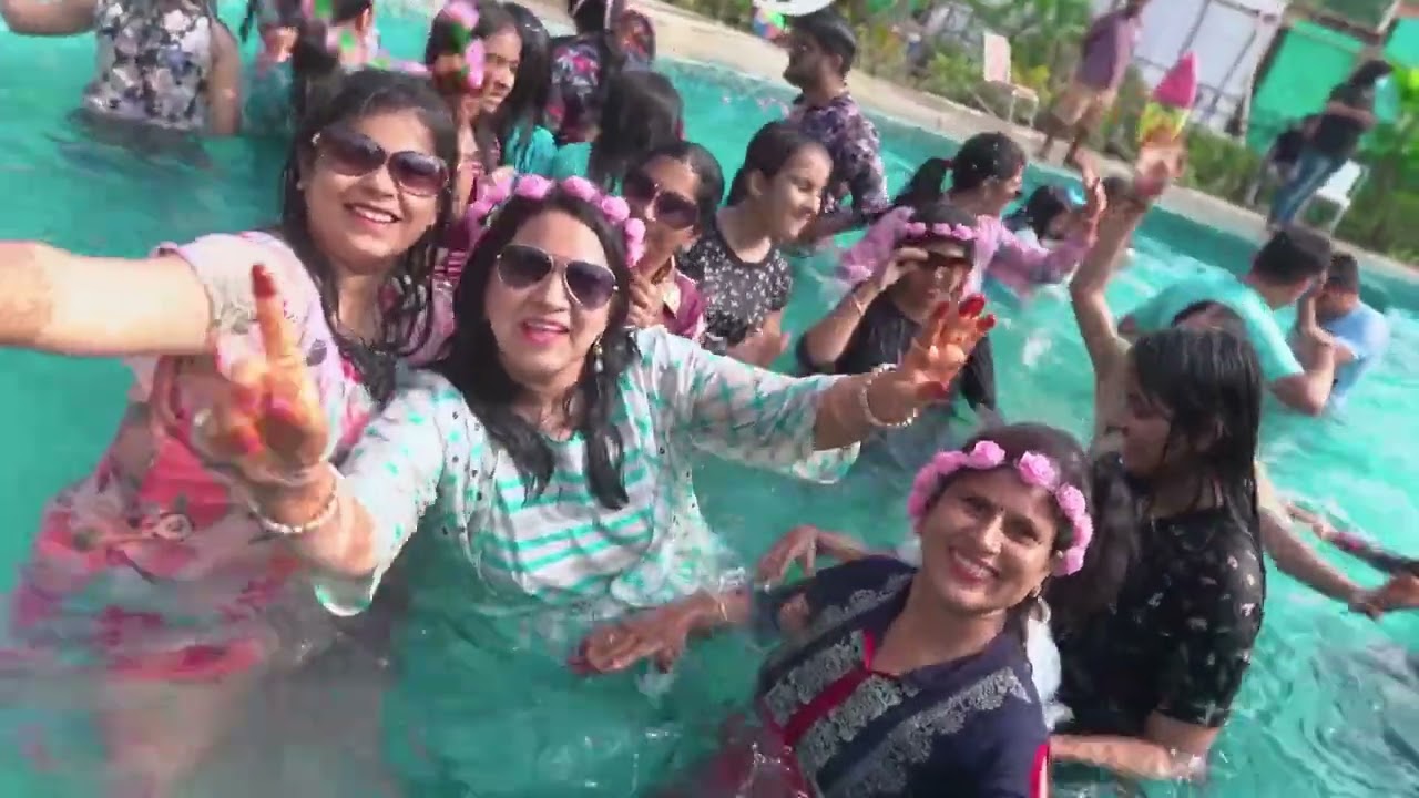 Shivangi & Harish Pool Party || Wedding video ||