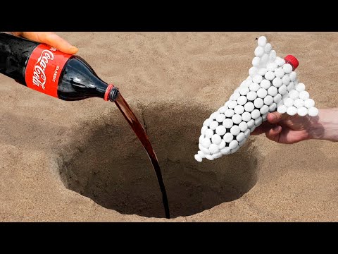 Видео: DIY Giant Coca Cola and Mentos Rocket Underground