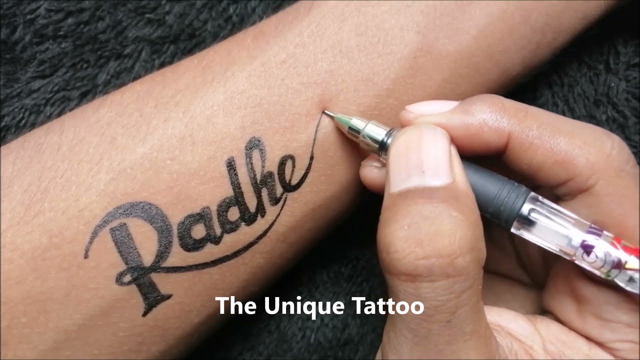 Radhe Krishna name Tattoo by Rohit Panchal  Wrist tattoos for guys Name  tattoo Name tattoos on wrist
