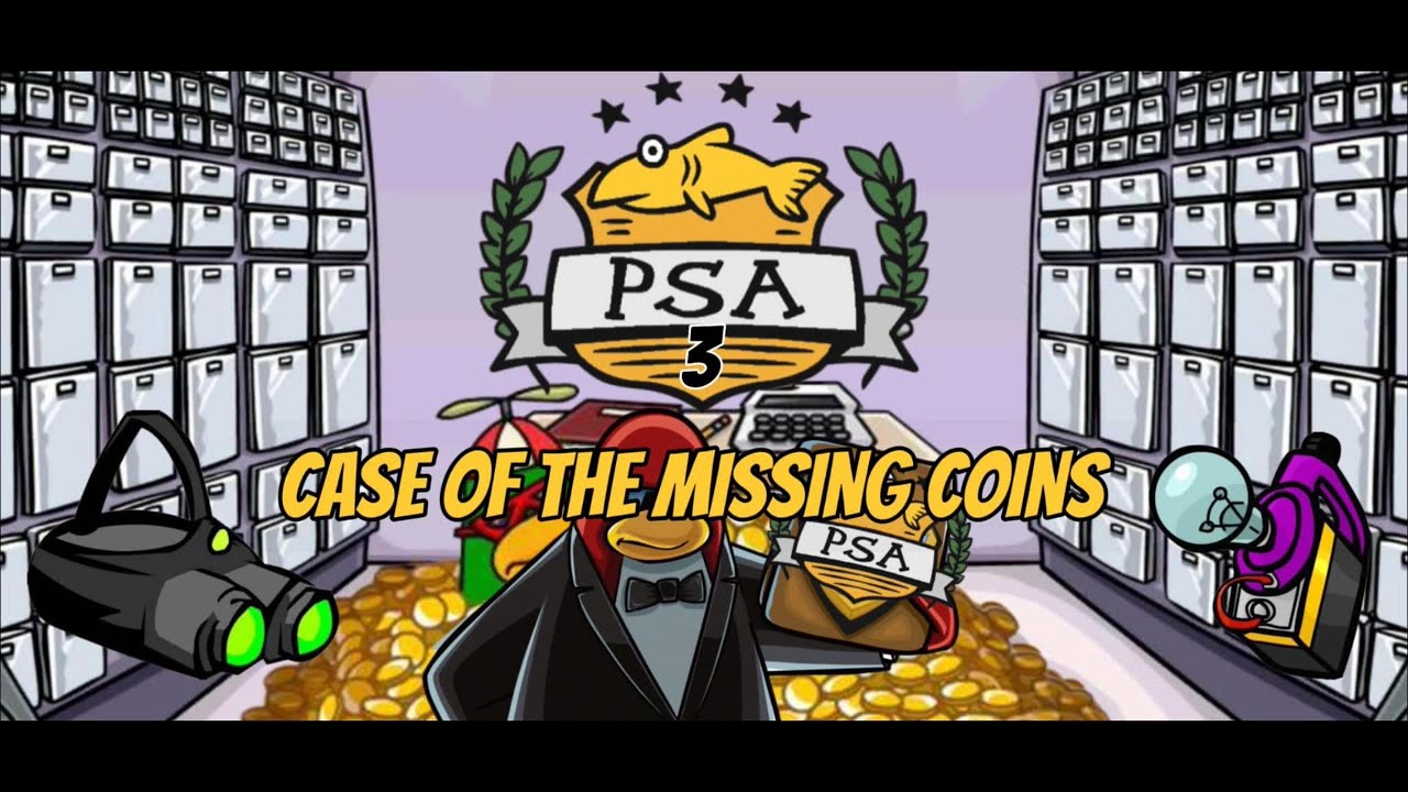 PSA MISSION 3 - CASE OF THE MISSING COINS WALKTHROUGH | NEW CLUB PENGUIN