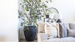 FAUX TREE DIY & Howto // Living Room Home Decor Idea