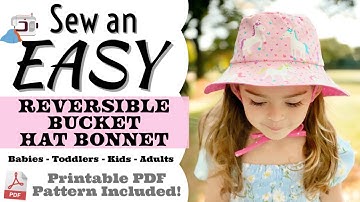 🧵 How to Sew an EASY Beginners Sun Hat for Babies, Toddlers, Kids or Adults! PDF Sewing Pattern