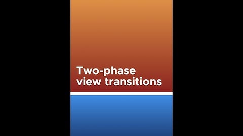 Two-phase view transitions