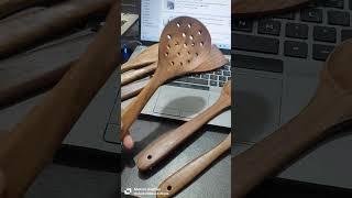 Wooden Cooking Spatula Set | Complete Kitchen Tool Kit Review #space #shorts #trending #kitchen