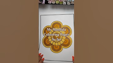 My Coloured Mandala Colouring Pages so far. #colourwithme #mandalaart