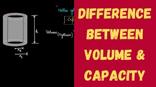 Difference between Volume & Capacity || Mensuration || Grade 8