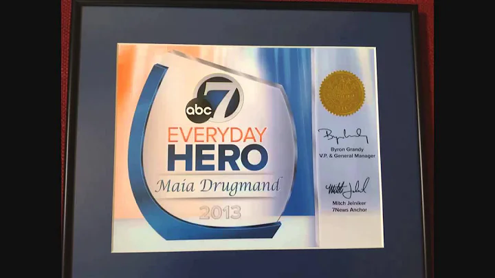 Maia's Everyday Hero Day Award from 7News