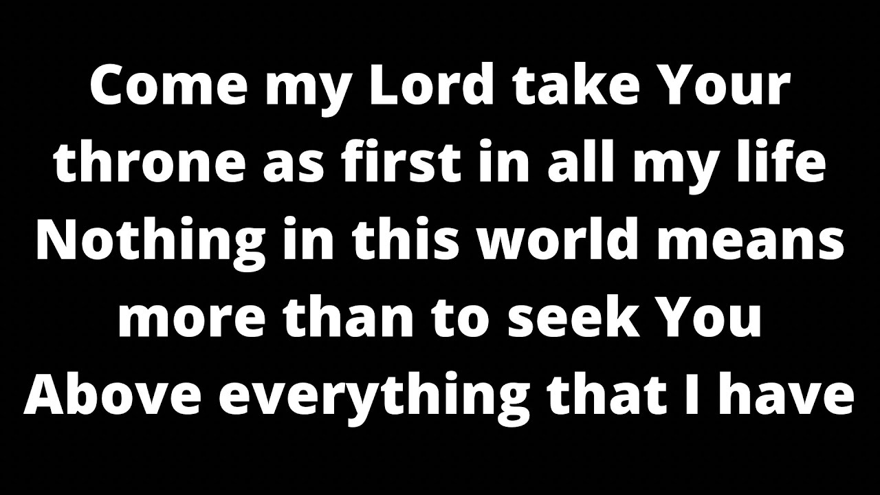 ABOVE EVERYTHING THAT I HAVE - UCKG songs with lyrics