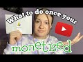 What to do once your monetised- small youtubers❤️ | vidmas day 6🎄