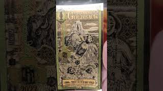 Wyoming One (1) Goldback Note Gold Foil Note #money #gold #goldcollector #bullion #currency #goldz