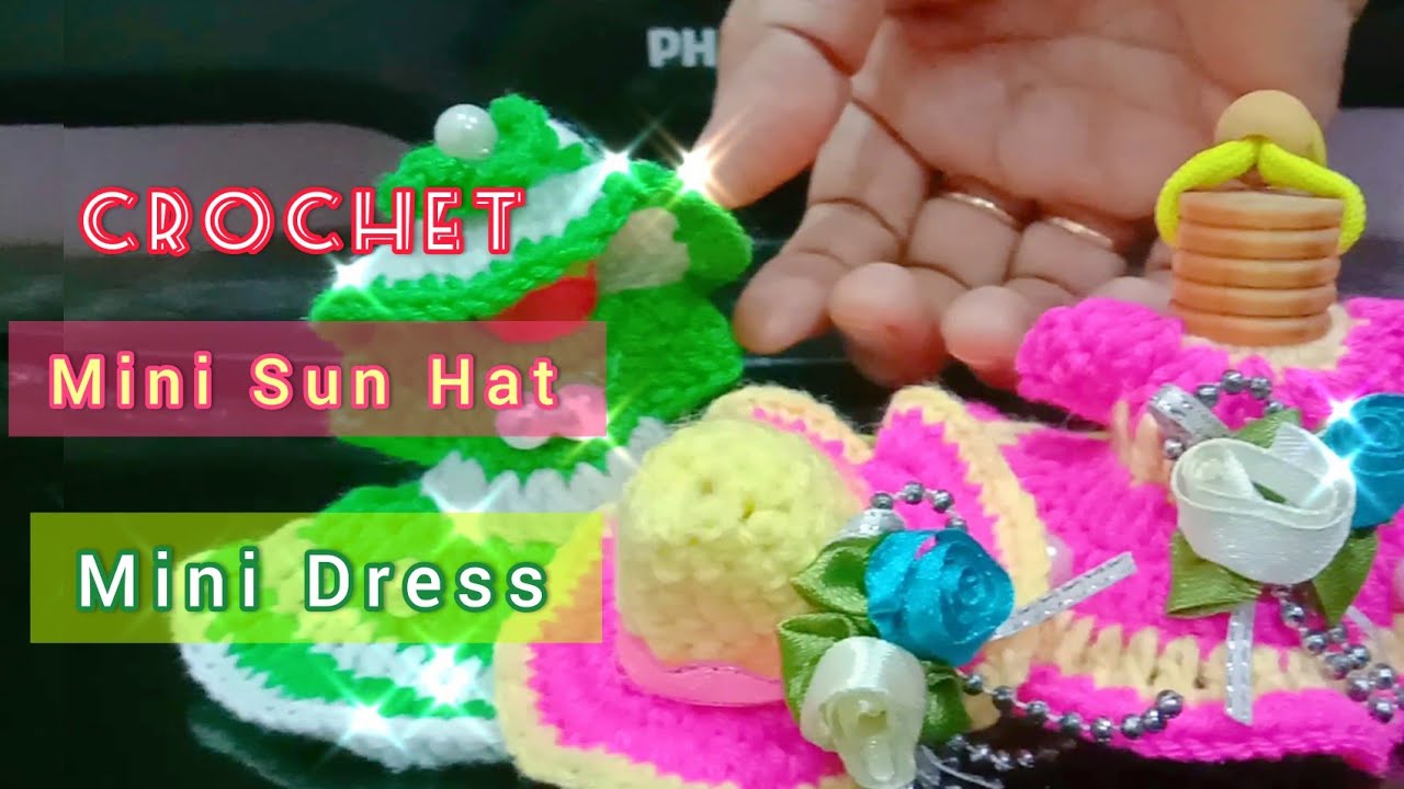 How to crochet a mini sun hat #crochettutorialvideo #crochetaholic