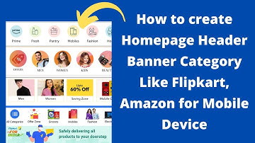 How to create Homepage Header Banner Category Like Flipkart, Amazon for Mobile Device (Hindi)