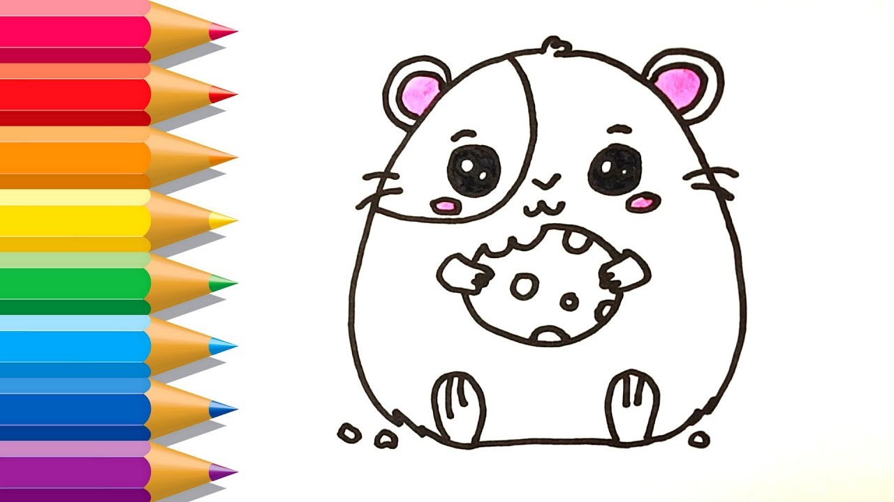 Cómo dibujar Hámster para niños ♥ Dibujos para colorear Hámster para niños  - thptnganamst.edu.vn