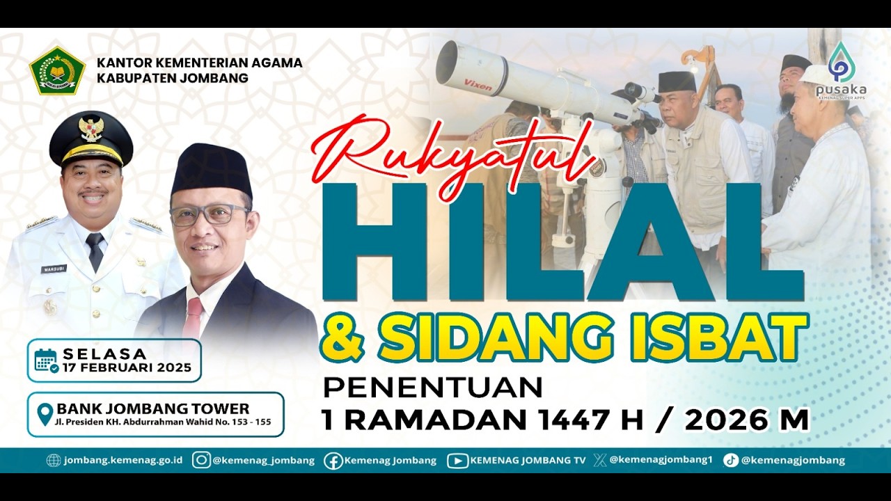 🔴 LIVE RUKYATUL HILAL PENENTUAN 1 RAMADHAN 1447 H / 2026 M