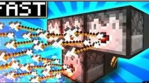 Flaming arrow machine gun !! Minecraft tutorial (Fast and Easy)