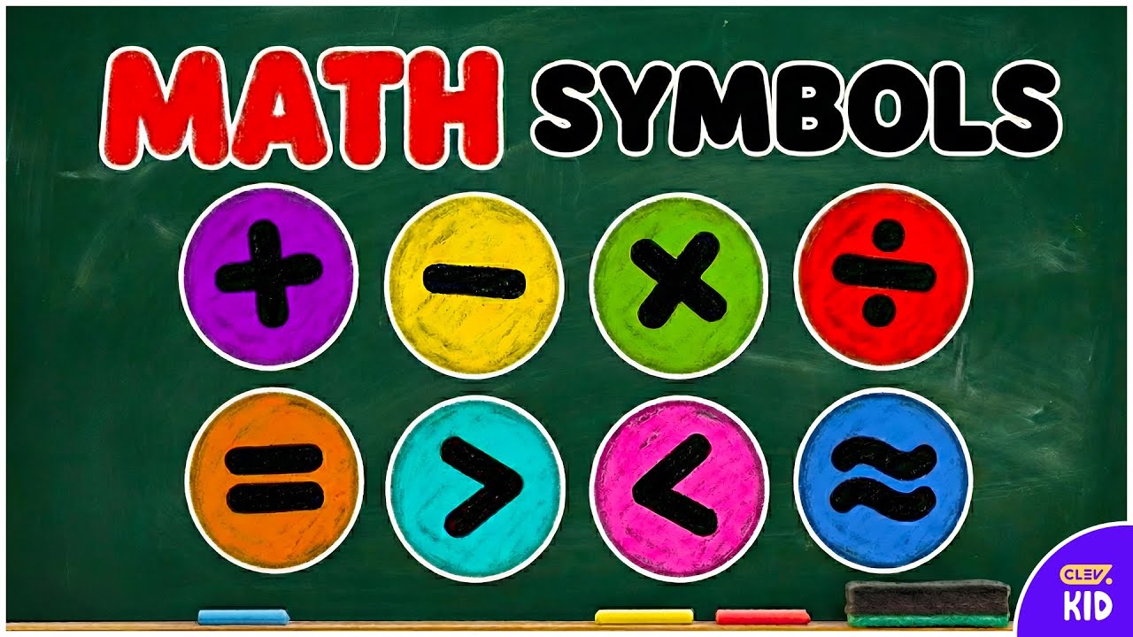 ClevKid | Math Symbols! Plus, Minus, Equals for Kids, Toddlers ...