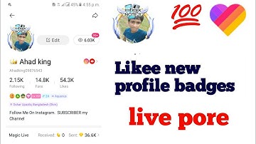 How To Get New profile Badge In LIKEE apps /   likee new profile badge /Likee New  profile loge