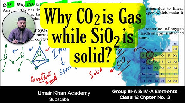 Why CO2 is gas and SiO2 is in solid state class 12