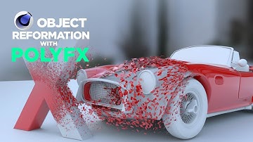 C4D PolyFx and Fields to Reform or Reveal Object and Logo - Cinema 4D Mograph