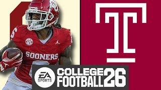 Oklahoma at Temple - Week 3 Simulation (EA College Football 26)