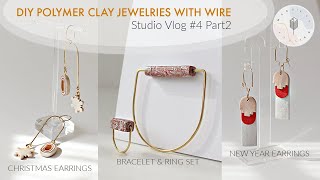 DIY Wire Polymer Clay Jewelries | Earrings, Bracelet, Ring Set for Christmas &amp; New Year | Vlog 4 Pt2