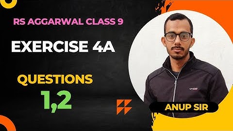Class 9 Maths Ex 4A Q1,2 Linear Equation In Two Variable | RS Aggarwal | CBSE | Ex 4a class 9