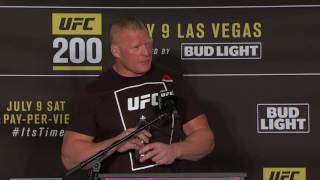 Brock Lesnar addresses media after defeating Mark Hunt - UFC 200 Press Conference
