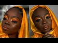 DARK SKIN SUNSET FULL CUTCREASE | VERY DETAILED TUTORIAL | AFRICAN QUEEN TRANSFORMATION