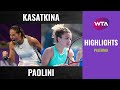 Jasmine Paolini vs. Daria Kasatkina | 2020 Palermo First Round | WTA Highlights