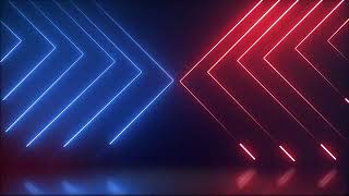 Motion Graphics Animated Background | Blue and Red Neon Lines Loop |