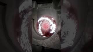 Recycle aluminum chips inside molten aluminum vortex اعادة تدوير كانز البيبسي عن طريق الدوامة