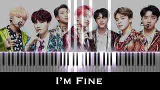 I'm Fine - BTS - Piano Cover