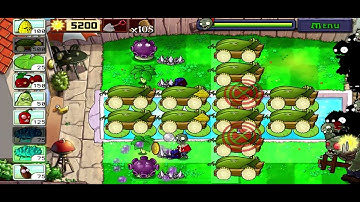 Plants vs. Zombies Puzzle - Last Stand Endless (Part 3: 12 cobs) - Flags 21 to 30