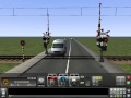 An AHOB railroad crossing @ My route built to test railroad crossings in Train Simulator 2013