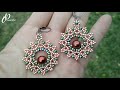 Easy to make Flower Earrings or Pendant | How to make beaded earrings | DIY jewelry tutorial.